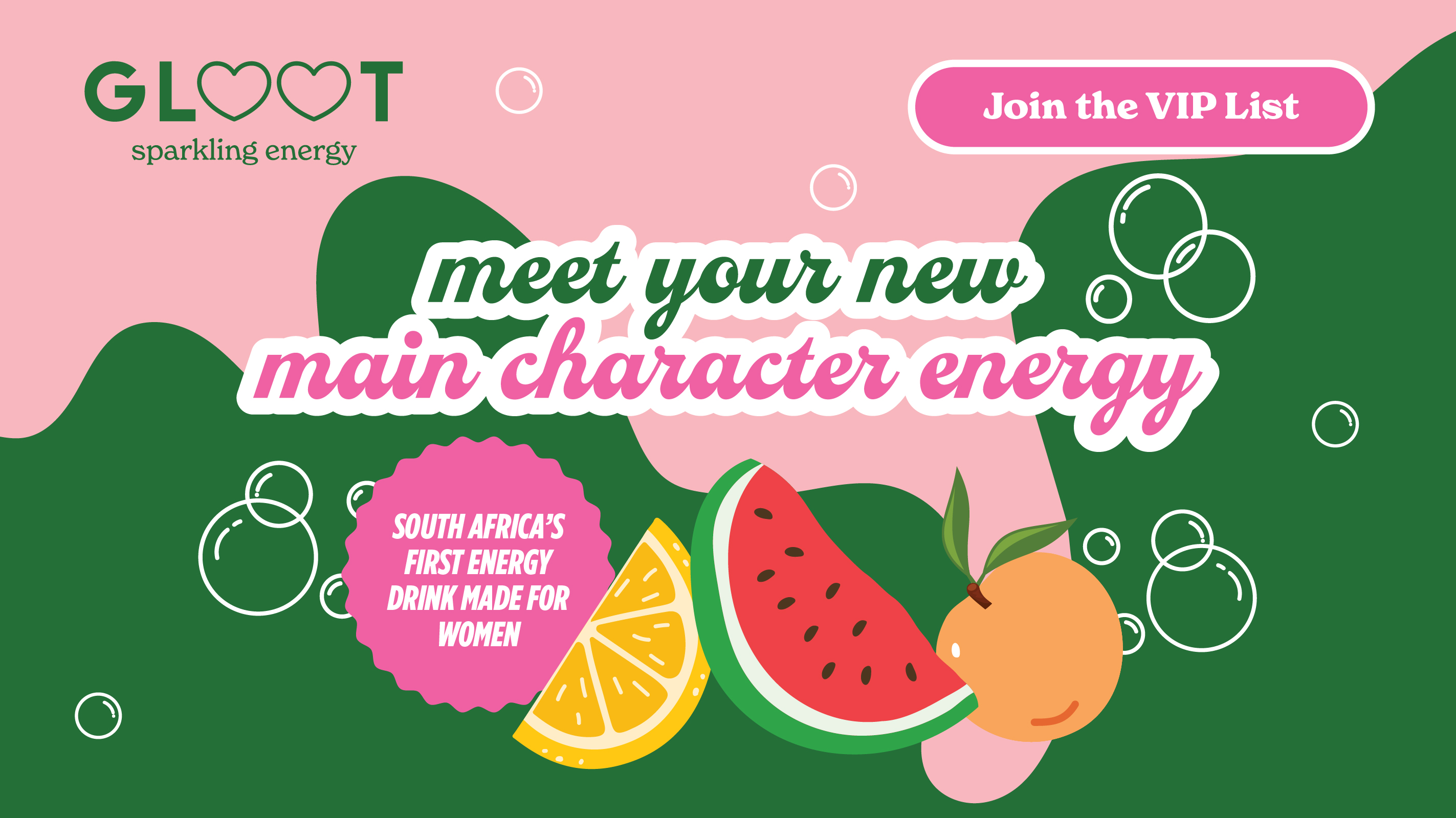 Gloot sparkling energy drink for women